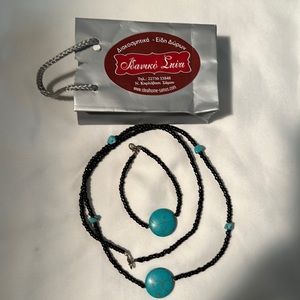 Beaded necklace and bracelet set